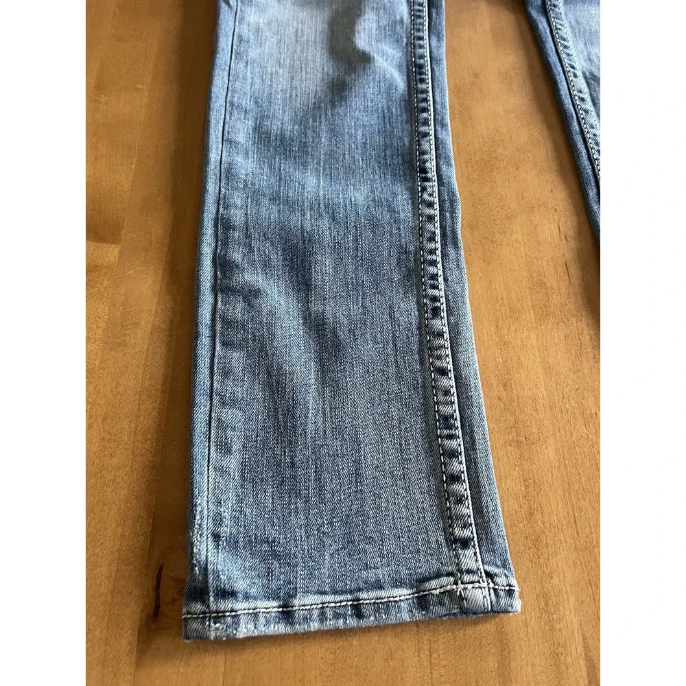 BKE Buckle Mason Tapered Mens 28x33 Distressed Blue Denim Jeans